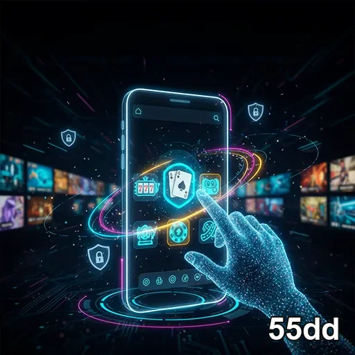 Imagem exibindo o aplicativo 55dd no site 55dd, com interface moderna e recursos inovadores para usuários brasileiros.